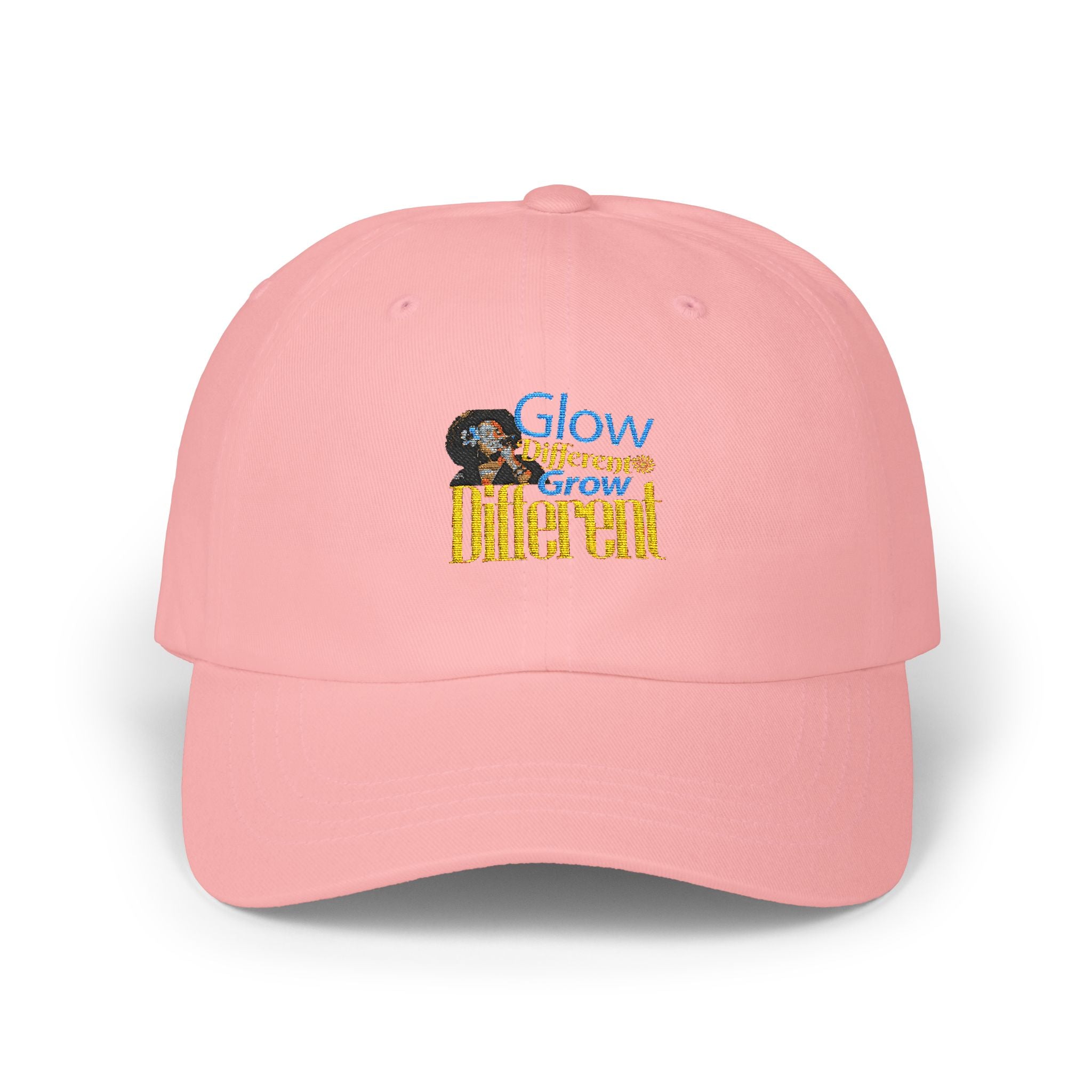 Glow Different Dad Hat, Adjustable White Cap, Unisex Cotton Baseball Cap, Everyday Casual Headwear, The Ameya Taylor Experience